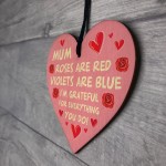 Grateful for You Mum Gift Heart Gift For Mothers Day Birthday