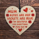 Wooden Heart Gifts for Mum Perfect Mother's Day Gift Thank You