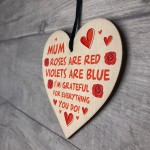 Wooden Heart Gifts for Mum Perfect Mother's Day Gift Thank You