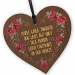 True Friends Wooden Heart Keepsake with Heartfelt Message Friend