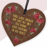 True Friends Wooden Heart Keepsake with Heartfelt Message Friend