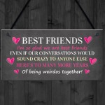 Best Friend Plaque Friendship Gift For Best Friend Miss You