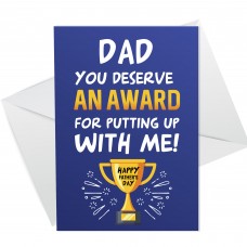 Mother's Day Card Award Funny Greeting Card for Dad Daughter Son