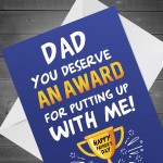 Mother's Day Card Award Funny Greeting Card for Dad Daughter Son