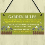Garden Rules Hanging Garden Outdoor DecorSign Gardening