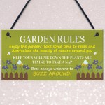 Garden Rules Hanging Garden Outdoor DecorSign Gardening