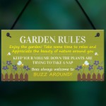 Garden Rules Hanging Garden Outdoor DecorSign Gardening