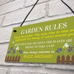 Garden Rules Hanging Garden Outdoor DecorSign Gardening