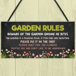 Funny Garden Rules Sign Novelty Garden Accessories Outdoor