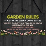 Funny Garden Rules Sign Novelty Garden Accessories Outdoor
