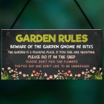 Funny Garden Rules Sign Novelty Garden Accessories Outdoor