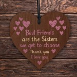 Friendship Gifts For Her Wood Heart Best Friend Gift for Women