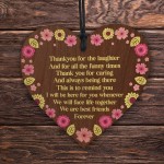 Best Friends Forever Wooden Heart Plaque Handmade Gifts