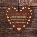 Handmade Wood Heart For Best Friends Thank You Gifts Friendship