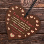 Handmade Wood Heart For Best Friends Thank You Gifts Friendship