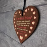 Handmade Wood Heart For Best Friends Thank You Gifts Friendship