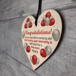 Funny 50th Birthday Gift For Mum Sister Auntie Friend Wood Heart