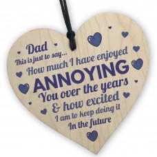 Joke Gift For Dad Birthday Christmas Funny Wood Heart Dad Gift
