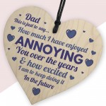 Joke Gift For Dad Birthday Christmas Funny Wood Heart Dad Gift