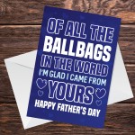 Fathers Day Card For Dad Funny Card For Dad Fathers Day Card