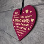 Handmade Wooden Heart for Mum Humour Gift For Mothers Day