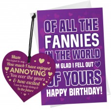 Funny Birthday Gift For Mum Wood Heart And Card Gift Set