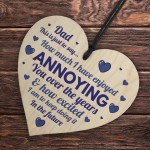 Funny Dad Birthday Gift Pack Wooden Heart And Card Gifts