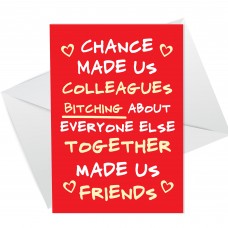 Colleague Birthday Card Chance Made Us Colleagues Birthday Card 
