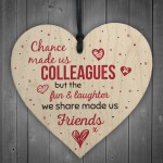Funny Birthday Cards for Work Colleague Gifts Wood Heart Joke