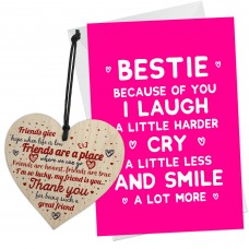 Bestie Thank You Card And Gift For Birthday Friendship Gifts