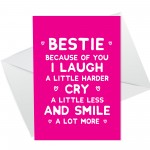 Bestie Thank You Card And Gift For Birthday Friendship Gifts