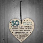 50th Birthday Card Funny Rude Wood Heart Funny 50th Birthday