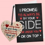 Funny Anniversary Cards For Him Card and Wooden Heart Set
