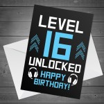 16th Birthday Card Wooden Heart Level 16 Unlocked Perfect Gift