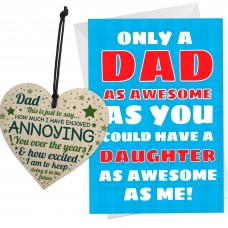 Funny Birthday Card For Dad Card Heart Dad Gifts From Daughter