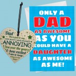 Funny Birthday Card For Dad Card Heart Dad Gifts From Daughter