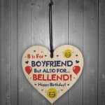 Funny Boyfriend Gift For Birthday Wood Heart And Card Joke Rude 