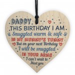 Birthday Gift For Daddy To Be Wood Heart And Card Set Daddy Gift