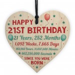 21st Birthday Card Wooden Heart Funny 21st Birthday Gifts