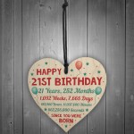 21st Birthday Card Wooden Heart Funny 21st Birthday Gifts