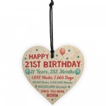 21st Birthday Card Wooden Heart Funny 21st Birthday Gifts
