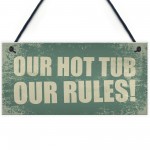 Funny Hot Tub Sign 3 Pack Of Hanging Plaques Hot Tub Accessories