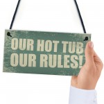 Funny Hot Tub Sign 3 Pack Of Hanging Plaques Hot Tub Accessories