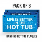 Hot Tub Signs And Plaques 3 Pieces Outdoor Garden Hot Tub Signs 