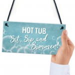 Funny Hot Tub Signs PACK OF 3 Outdoor Garden Hot Tub Signs