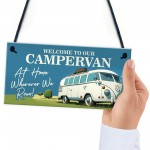 Campervan Welcome Sign Novelty Wall Hanging Caravan Decor Gift