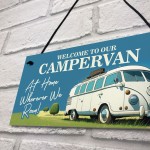 Campervan Welcome Sign Novelty Wall Hanging Caravan Decor Gift