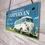 Campervan Welcome Sign Novelty Wall Hanging Caravan Decor Gift