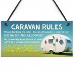 Funny Caravan Rules Sign Novelty Caravan Decor Accessories