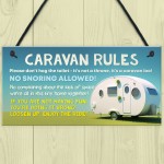 Funny Caravan Rules Sign Novelty Caravan Decor Accessories